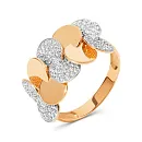 Кольцо из красного золота с фианитами