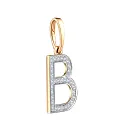 Подвеска из красного золота с бриллиантами