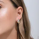 Серьги из красного золота с фианитами