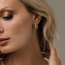 Серьги из красного золота с фианитами