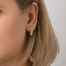 Серьги из красного золота с фианитами