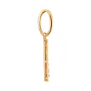 Подвеска из красного золота с фианитами