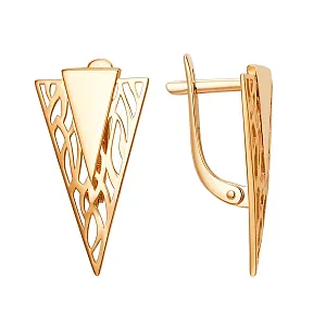 Серьги из красного золота