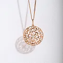 Подвеска из красного золота с фианитом