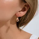 Серьги из красного золота с фианитами