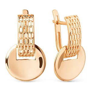 Серьги из красного золота