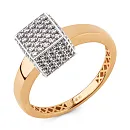 Кольцо из красного золота с фианитами