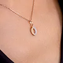 Подвеска из красного золота с фианитами