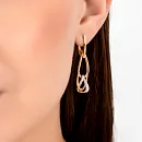 Серьги из красного золота с фианитами