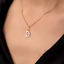 Подвеска из красного золота с фианитами