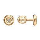 Серьги пусеты из красного золота с бриллиантами