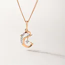 Подвеска из красного золота с фианитами