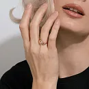 Кольцо из красного золота с фианитами