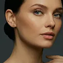 Серьги пусеты из красного золота с бриллиантами