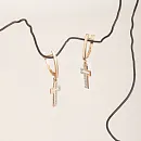 Серьги из красного золота с фианитами