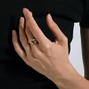 Кольцо из красного золота с фианитами