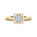 Кольцо из красного золота с бриллиантами