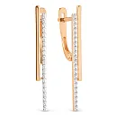 Серьги из красного золота с фианитами