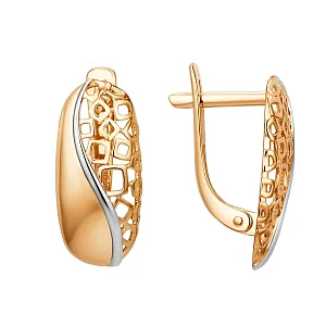 Серьги из красного золота