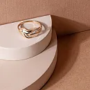 Кольцо из красного золота с фианитами