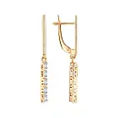 Серьги из красного золота с фианитами