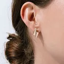 Серьги из красного золота с фианитами