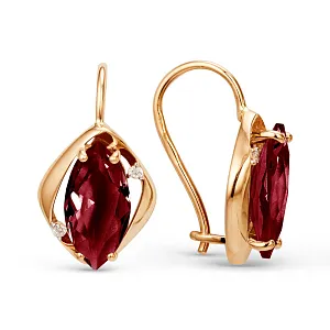 Серьги из красного золота