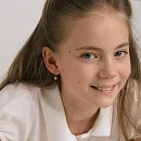 Серьги детские из красного золота