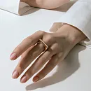 Кольцо из красного золота с фианитами