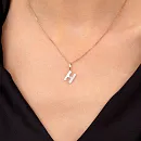 Подвеска из красного золота с фианитами