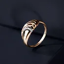 Кольцо из красного золота с фианитами