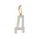 Подвеска из красного золота с бриллиантами