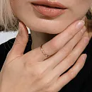 Кольцо из красного золота с фианитами