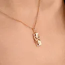 Подвеска из красного золота с фианитами