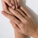 Кольцо из красного золота с фианитами