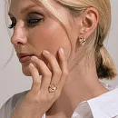 Серьги из красного золота с фианитами