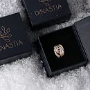 Кольцо из красного золота с фианитами