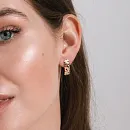 Серьги из красного золота с фианитами