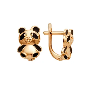 Серьги детские из красного золота