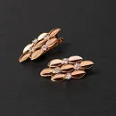 Серьги из красного золота с фианитами