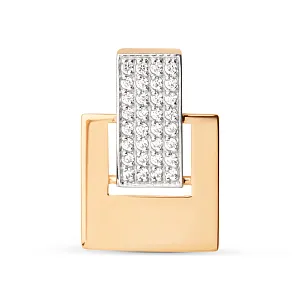 Подвеска из красного золота с фианитами