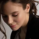 Серьги из красного золота с фианитами