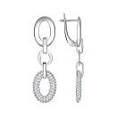 Серьги из белого золота с бриллиантами