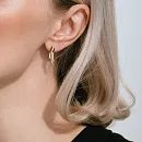 Серьги из красного золота с фианитами