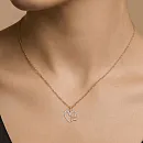 Подвеска из красного золота с фианитами