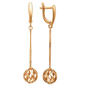 Серьги из красного золота