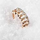 Кольцо из красного золота с фианитами