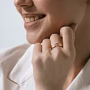 Кольцо из красного золота с фианитом