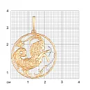 Подвеска из красного золота