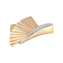 Кольцо из красного золота с фианитами